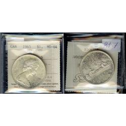 1965 T.3  $1  ICCS MS64 L. Beads Blunt