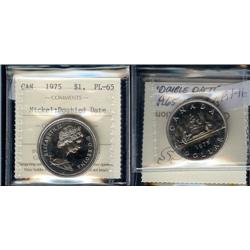 1975  $1  ICCS PL65 Nickel; Double Date