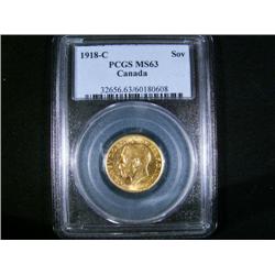 1918c Gold Sovereign.  A nice mintstate