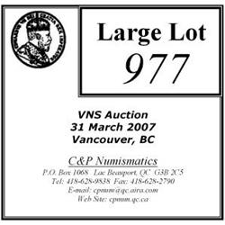 Large lot of 154 NFLD Five Cents silver