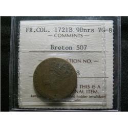 Breton 507   9 Deniers  Colonies Franco