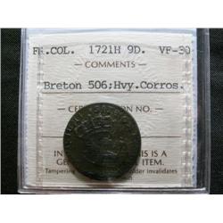Breton 506   9 Deniers  Colonies Franco