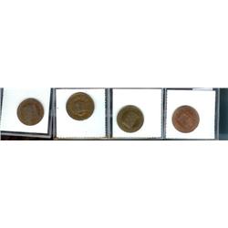 Lot of four merchant tokens.  Br: 584 L