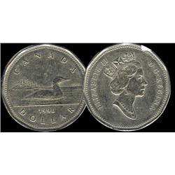 Error coin.  1990 Loony  6,4 grams No a