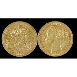 Australia.  Gold sovereign. Young Head