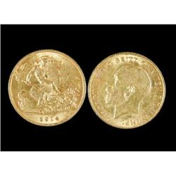 Great Britain.  Gold half sovereign.