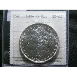 USA  1904 O  $1  ICCS MS64 Very Nice Wh