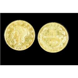 USA. California Gold Quarter dollar of