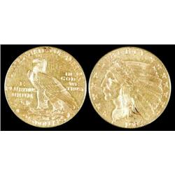 USA.  GOLD Indian Head $2.50 of 1914 D