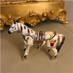 Russian Jeweled Horse Trinket Jewel Box