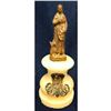 Image 1 : 19th Century Small Virgin Mary Statue on Alabaster Plinth