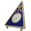 Image 1 : Blue Triangle Enameled Guilloche Russian Clock