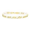 Image 1 : Fancy Figaro Link Bracelet - 18KT Yellow Gold