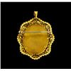Image 2 : 18KT Yellow Gold Diamond Brooch/Pendant