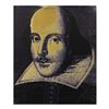 Image 1 : Steve Kaufman (1960-2010), "Shakespeare" Hand Painted Limited Edition Silkscreen