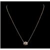 0.35 ctw Diamond Necklace - 14KT Rose Gold