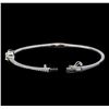 Image 3 : 1.14 ctw Diamond Bangle Bracelet - 14KT White Gold