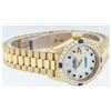 Image 3 : Rolex Ladies 18K Yellow Gold MOP Sapphire President Wristwatch With Rolex Box