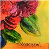 Image 2 : Yana Korobov, "Magic" Original Acrylic Painting on Canvas, Hand Signed with Lett