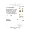 Image 3 : 0.15 ctw Diamond and Pearl Earrings - 18KT Yellow Gold