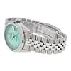 Image 9 : Rolex Mens Stainless Steel Green Mother Of Pearl Diamond Datejust Wristwatch