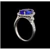 Image 4 : 14KT White Gold 2.61 ctw Tanzanite and Diamond Ring