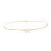 Image 1 : 0.10 ctw Diamond Bow-Motif Bracelet - 14KT Rose Gold