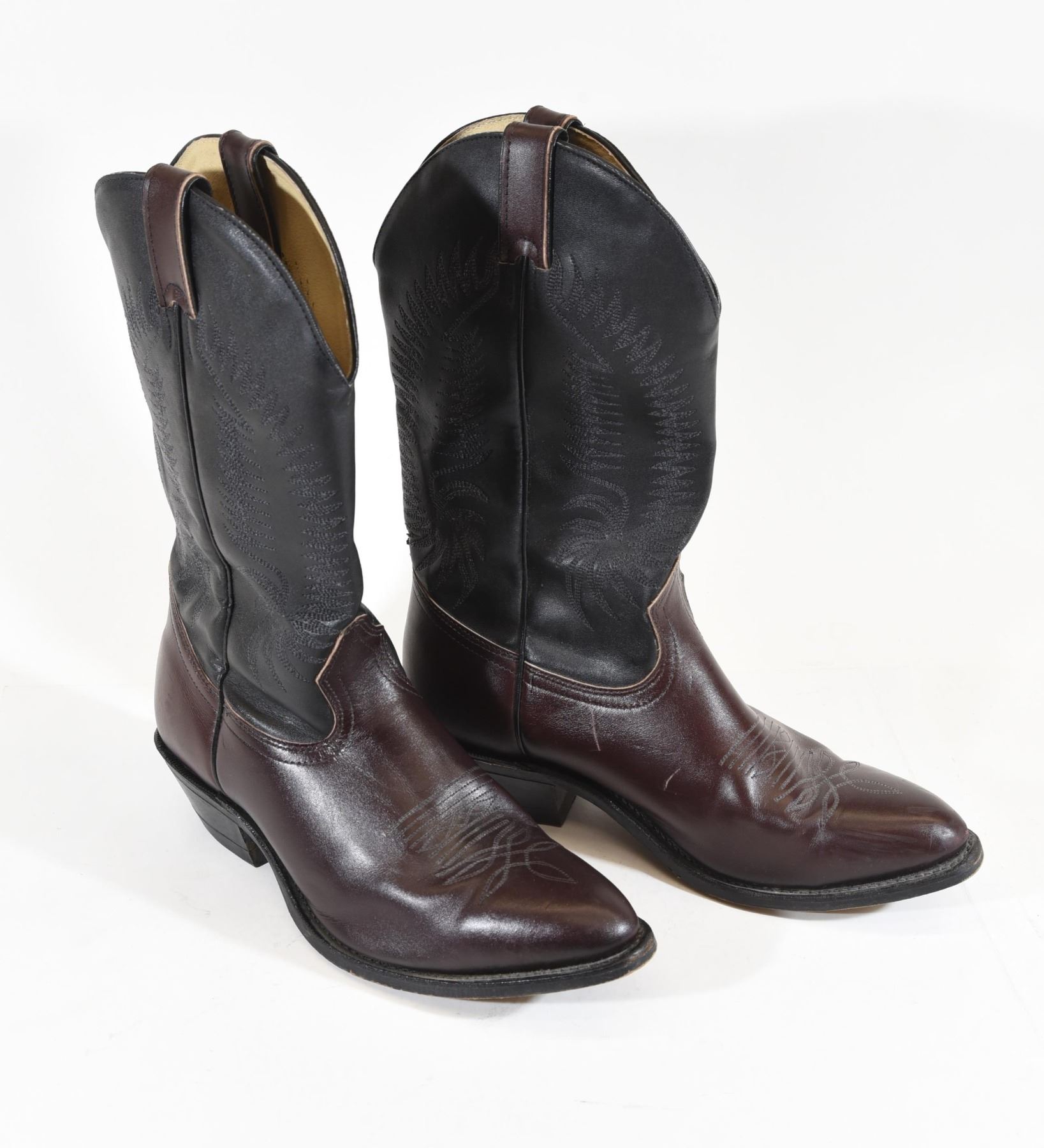 Menā??s Silver Rebel Leather Western Cowboy Boots - Landsborough Auctions silver cowboy boots mens