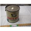 Image 1 : Vintage White Rose 10lb grease tin with handle