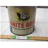 Image 2 : Vintage White Rose 10lb grease tin with handle