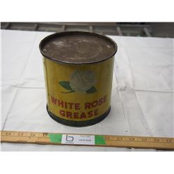 Vintage White Rose 5lb grease tin