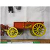 Image 4 : Rare cast metal wagon, horses, and man toy (made in England, total length 7 1/2" long)