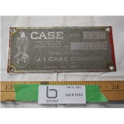 Vintage case metal plate