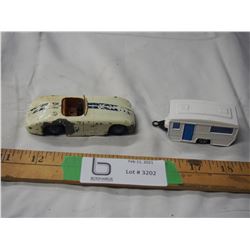 Vintage Dinky car and corgi trailer toys