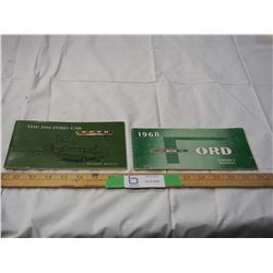 (2X THE MONEY) 1961 and 1968 Ford car manuals