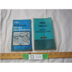 (2X THE MONEY) 1969 and 1972 Ford truck manuals