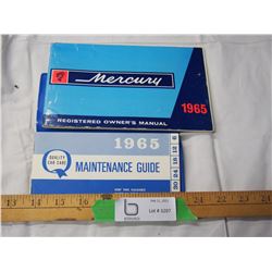 1965 Mercury manual and 1965 maintenance guide