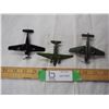 Image 4 : (3X THE MONEY) Metal toy airplanes