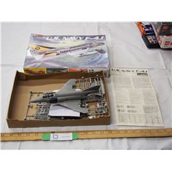 Monogram U.S. Navy F-4J Model airplane with instructions