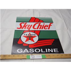 Texaco Sky Chief Gasoline tin sign (12 1/2 x 16")