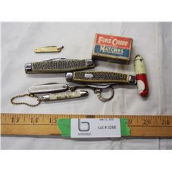 Pocket knives and lighter