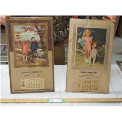 (2X THE MONEY) 1946, 1955 adverting calendars