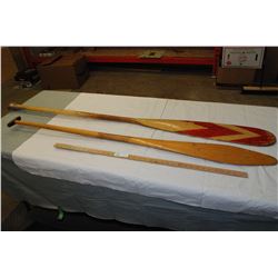 2 Unique wooden oars