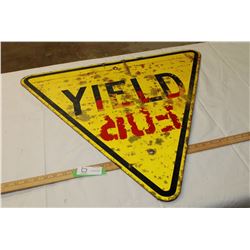 Antique yield sign
