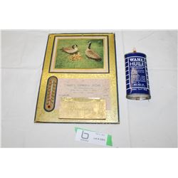 Wahl handy oiler and 1958 Sask calendar