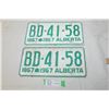 Image 1 : License plate 1967 Alberta set