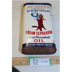 Bradford Penn oil tin