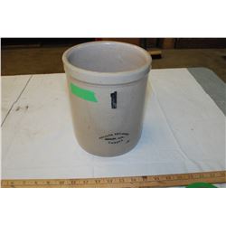 Medalta 1 gal pottery crock (nice)