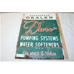 Duro tin advertising sign