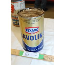 Full Texaco Havolin tin quart